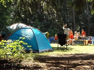 family camping pop up tent