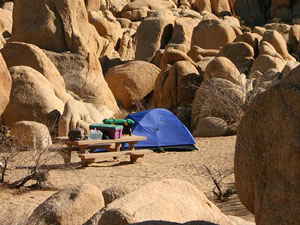 pop up tent in nature