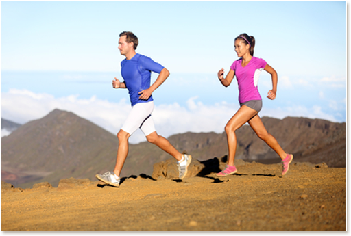 mom and dad morning jog